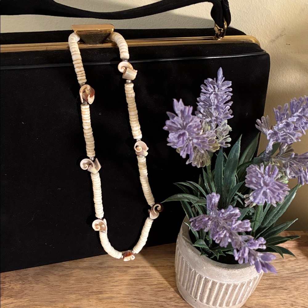 Beautiful Shell Necklace in Cream and Neutral Tones